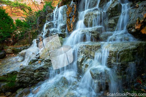 Image of Small waterfall cascade