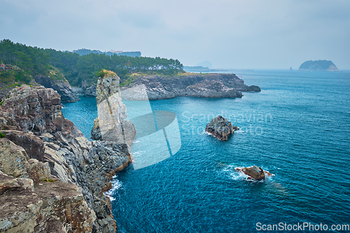 Image of Oedolgae Rock, Jeju island, South Korea