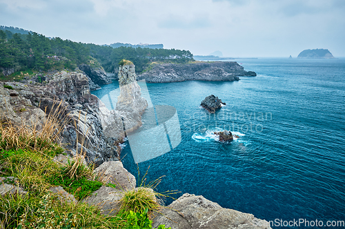 Image of Oedolgae Rock, Jeju island, South Korea