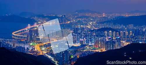 Image of Busan cityscape Gwangan Bridge at night