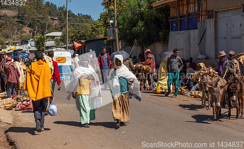 Image of Ethiopian People on the street, Africa