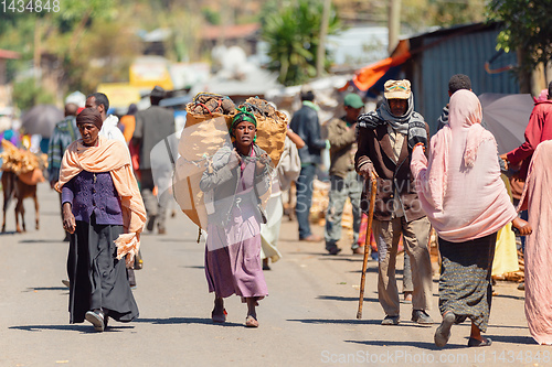 Image of Ethiopian People on the street, Africa