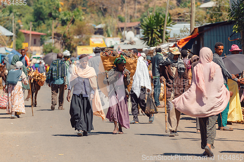 Image of Ethiopian People on the street, Africa