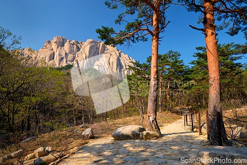 Image of Ulsanbawi rock in Seoraksan National Park, South Korea