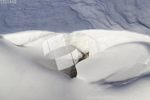 Image of broken snow