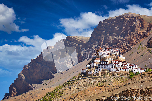 Image of Ki gompa tibetan monastery. Spiti valley, Himachal Pradesh, Indi