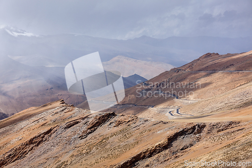 Image of Road in Himalayas with mountains