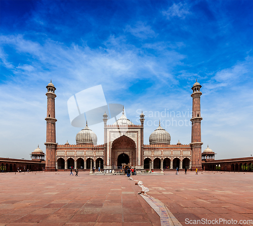 Image of Jama Masjid - largest muslim mosque in India