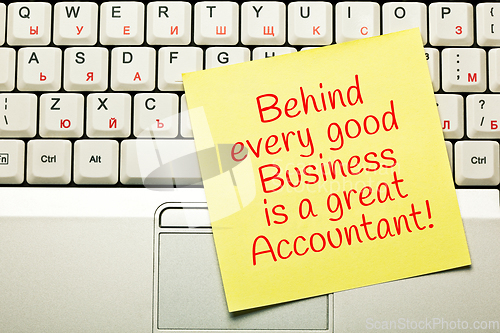 Image of Behind Every Good Business Is A Great Accountant Quote