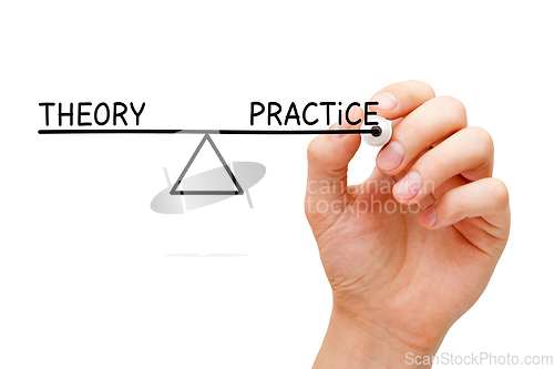 Image of Theory And Practice Balance Scale Concept