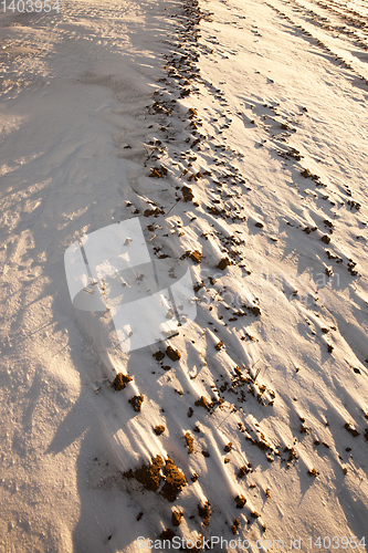 Image of Snow drifts in winter