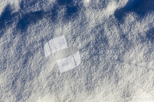 Image of bumps in the snow, winter