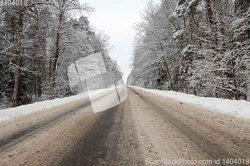 Image of Snow drifts in winter