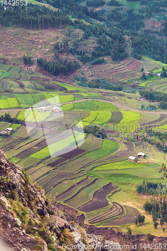 Image of agriculture countryside terraced fields in Ethiopia