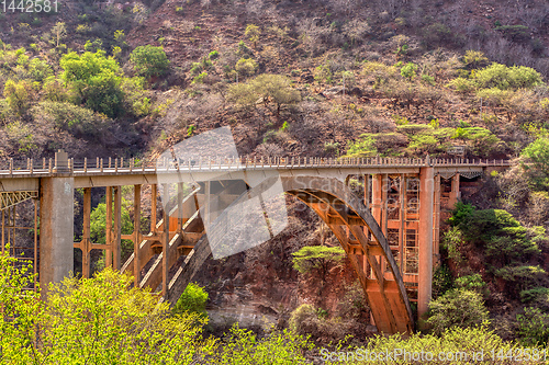 Image of old bridge across Blue Nile, Ethiopia