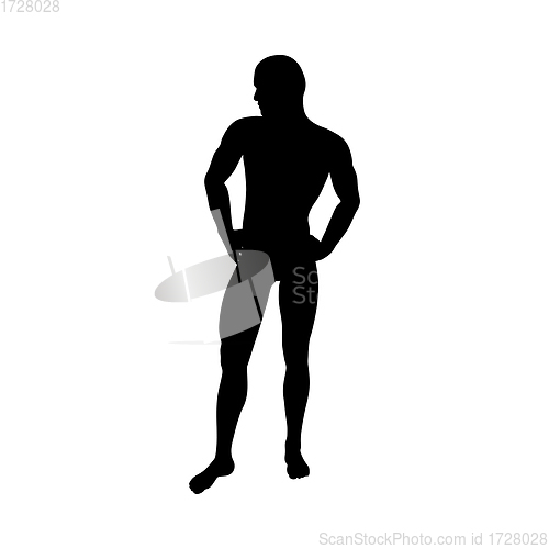 Image of Standing Pose Man Silhouette