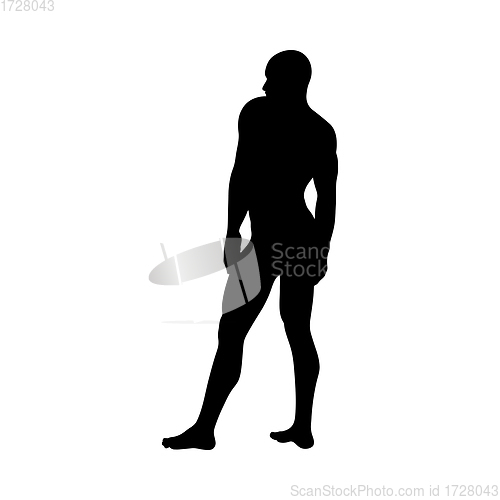 Image of Standing Pose Man Silhouette