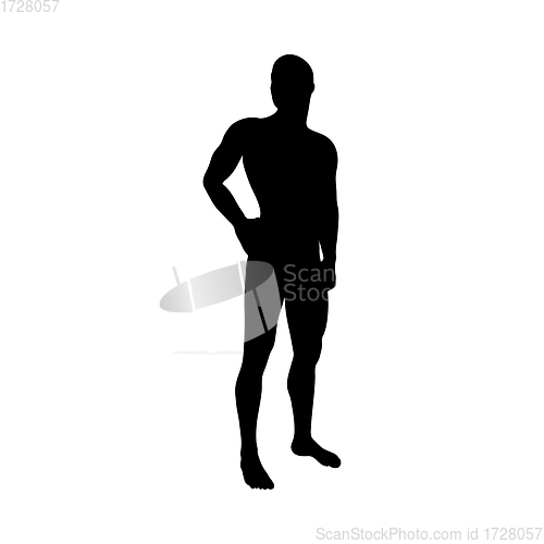 Image of Standing Pose Man Silhouette