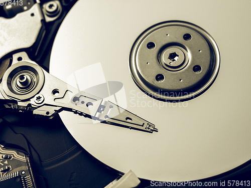 Image of Vintage looking Hard disk