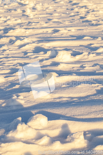 Image of bumps in the snow, winter