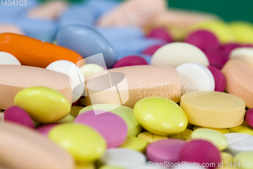Image of multi-colored pills