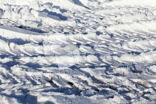 Image of Snow drifts in winter