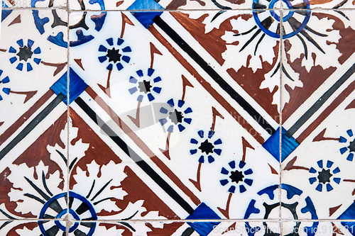 Image of Traditional Portuguese glazed tiles