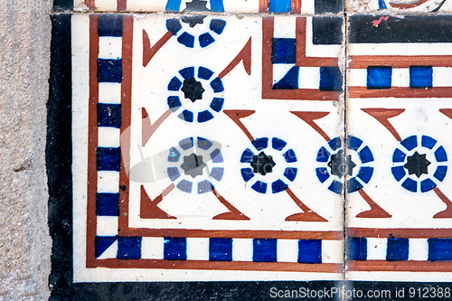 Image of Traditional Portuguese glazed tiles