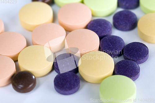 Image of multi-colored pills