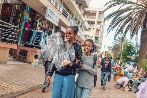 Image of Ethiopian woman on the street during easter