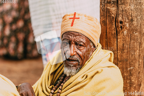 Image of Orthodox monk lake Tana, Ethiopia