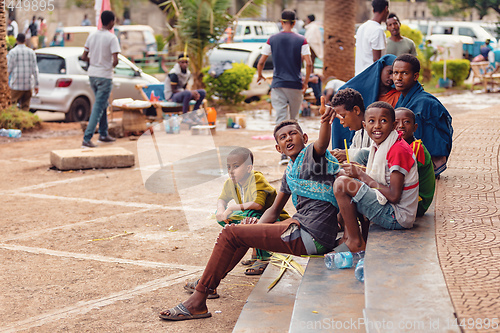 Image of Teenager boys on the street, Ethiopia