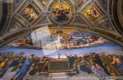 Image of interiors of Raphael rooms, Vatican museum, Vatican