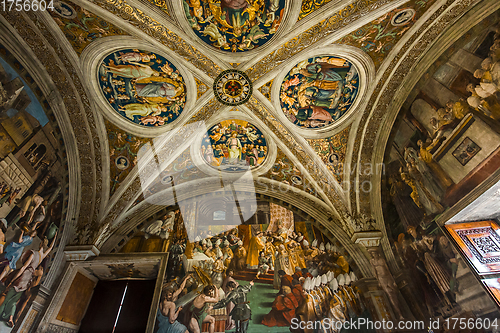 Image of interiors of Raphael rooms, Vatican museum, Vatican