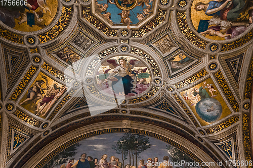 Image of interiors of Raphael rooms, Vatican museum, Vatican