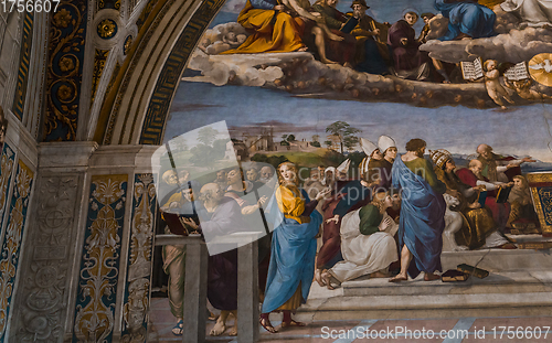 Image of interiors of Raphael rooms, Vatican museum, Vatican