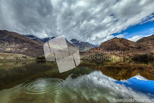 Image of Mountain lake Lohan Tso in Himalayas