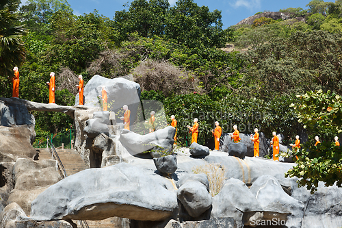 Image of Buddhist monk statues