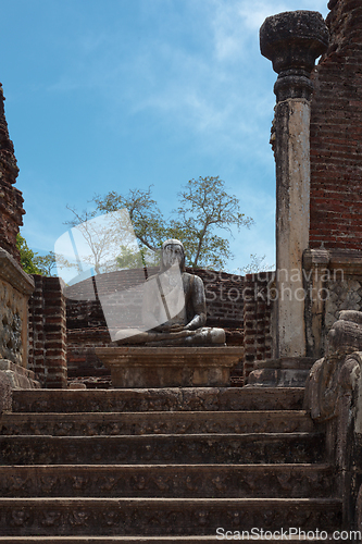 Image of Ancient sitting Buddha image