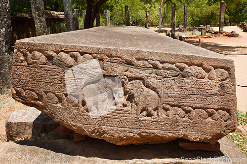 Image of Gal Pota - stone tablet with ancient incsriptions