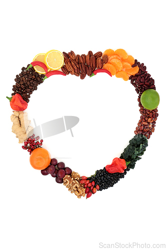 Image of Healthy Heart Food Wreath High In Flavonoids and Polyphenols