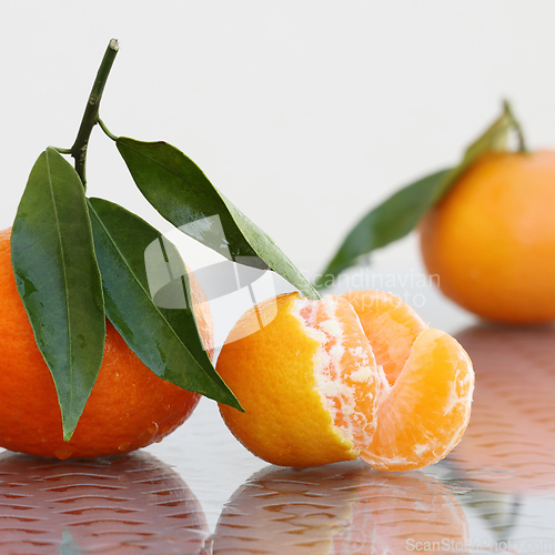 Image of Close-up view of tangerines