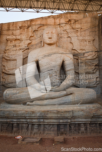 Image of Ancient sitting Buddha image