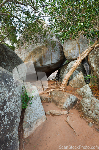 Image of Mountain pathway in Mihintale, Sri Lanka