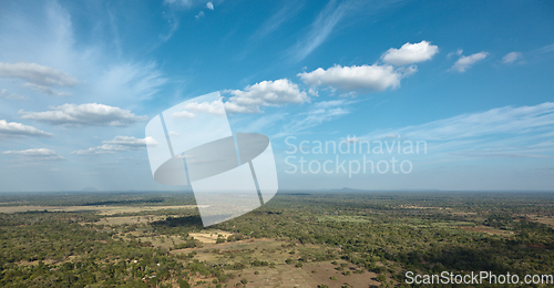 Image of Sky above small mountains panorama