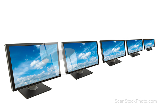 Image of Computer monitor isolated