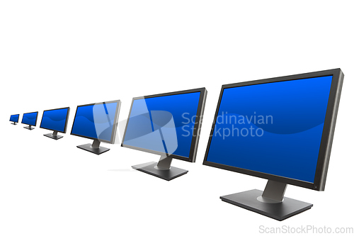 Image of Computer monitor isolated