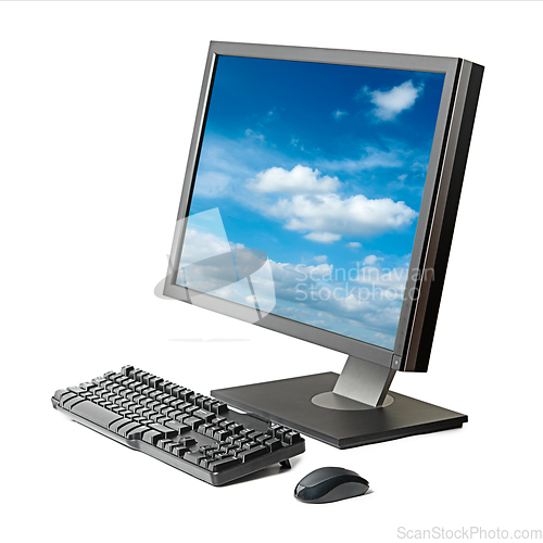 Image of Computer workstation isolated