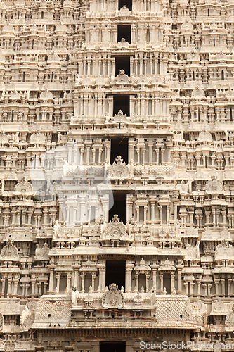 Image of Tower of Arunachaleswar Temple. Tiruvannamalai, Tamil Nadu, Ind