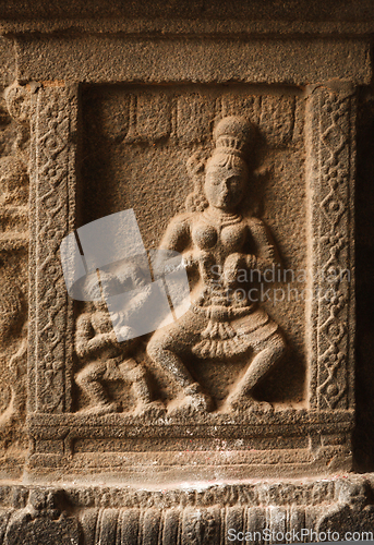 Image of Bas reliefs in Hindue temple. Arunachaleswar Temple. Thiruvannam